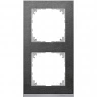 Рамка двойная Merten M-Pure вертикальная серебряный камень MTN4020-3669