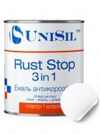 Ґрунт-емаль UniSil антикорозійна Rust Stop 3 in 1 білий глянець 0,75 л