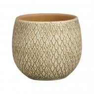 Вазон керамика Madeira pot round 18х18 см круглый кремовый Edelman (1167494)