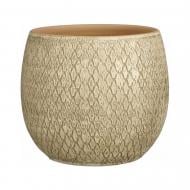 Вазон керамика Madeira pot round 23х23 см круглый кремовый Edelman (1167495)