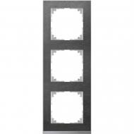 Рамка трехместная Merten M-Pure вертикальная алюминий MTN4030-3669