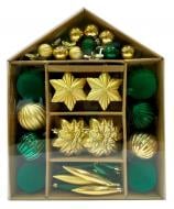 Набор игрушек формових прикрас і куль флок 55 шт в ассортименте