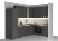 Кухня Грейд Джокер угловая (готовый комплект) ДСП 2,3×2м графит/дуб крафт серый