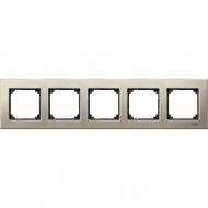 Рамка пятиместная Merten M-Elegance горизонтальная титан MTN403505
