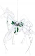 Декорация новогодняя Китай Единорог с декором YE523 11 см прозрачный