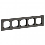 Рамка пятиместная Merten M-Elegance горизонтальная серебро MTN403514