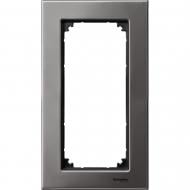 Рамка двухместная Merten M-Elegance вертикальная серебряный MTN403814