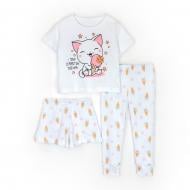 Комплект дитячий для дівчаток Dexter`s Cat ice cream р.98 білий із рожевим 935381