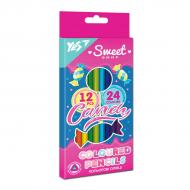 Карандаши цветные 12 шт. 24 цвета Sweet Cream YES