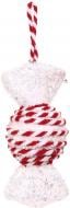 Декорация новогодняя Китай Карамелька YE2932 19 см белый с красным