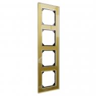 Рамка четырехместная Merten M-Elegance вертикальная золото MTN4040-3241