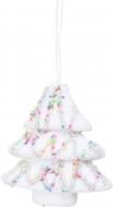 Декорация новогодняя Китай Елка с бисером YE2742W 12 см белый