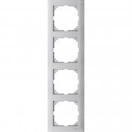 Рамка четырехместная Merten M-Pure вертикальная алюминий MTN4040-3660