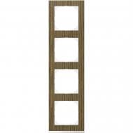 Рамка четырехместная Merten M-Elegance вертикальная дуб MTN4040-3674