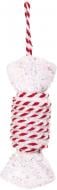 Декорация новогодняя Китай Конфета YE2933 19 см белый с красным