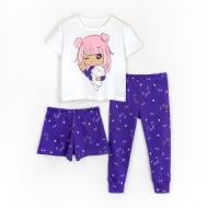 Комплект дитячий для дівчаток Dexter`s Anime girl р.98 фіолетовий/білий 935336