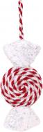 Декорация новогодняя Китай Конфета YE2934 19 см белый с красным