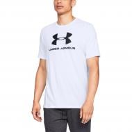 Футболка Under Armour UA SPORTSTYLE LOGO SS 1329590-100 р.M белый