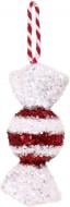 Декорация новогодняя Китай Конфета в полоску YE2936 19 см белый с красным