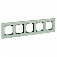 Рамка пятиместная Merten M-Elegance горизонтальная зеленый MTN404504