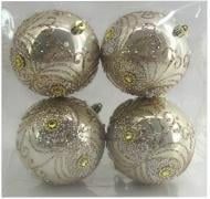 Набор шаров роскошь YE25B350-57 d 10 мм 4 шт./уп.