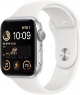 Смарт-годинник Apple Watch SE GPS (2 gen) 44mm Silver Aluminium Case with White Sport Band (MNK23UL/A)