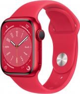 Смарт-часы Apple Watch Series 8 GPS 41mm (PRODUCT)RED Aluminium Case with (PRODUCT)RED Sport Band (MNP73UL/A)