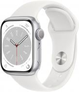 Смарт-часы Apple Watch Series 8 GPS 41mm Silver Aluminium Case with White Sport Band