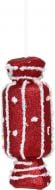 Декорация новогодняя Китай Батончик с бисером YE2524R 15 см красный
