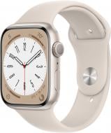 Смарт-годинник Apple Watch Series 8 GPS 45mm Starlight Aluminium Case with Starlight Sport Band (MNP23UL/A)