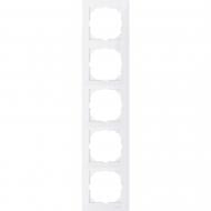 Рамка пятиместная Merten M-Pure вертикальная полярно-белый MTN4050-3619