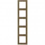 Рамка пятиместная Merten M-Pure вертикальная коричневый MTN4050-3674