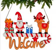 Декорація новорічна підставка на шафу-камін Welcome
