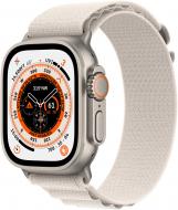 Смарт-часы Apple Watch Ultra GPS + Cellular, 49mm Titanium Case with Starlight Alpine Loop - Small (MQFQ3UL/A)