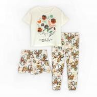Комплект детский для девочек Dexter`s Flowers р.122 молочный/с принтом 935382