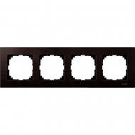 Рамка четырехместная Merten M-Elegance горизонтальная венге MTN4054-3471