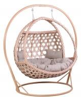 Кресло-кокон Bella Vita Оливер 2-мест с подушкой (1320x1000x1300 мм) золотой дуб