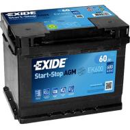 УЦІНКА! Акумулятор автомобільний EXIDE Start-Stop Auxiliary AGM 60Ah 680A 12V EK600 «+» праворуч (УЦ №2578)