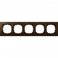 Рамка пятиместная Merten M-Elegance горизонтальная орех MTN4055-3473
