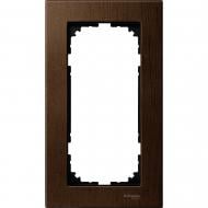 Рамка двухместная Merten M-Elegance без перегородки вертикальная орех MTN4058-3473