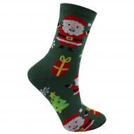 Шкарпетки дитячі унісекс Premier Socks Новий рік Санта р. 18–20 зелений
