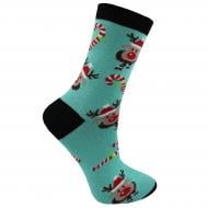 Шкарпетки дитячі унісекс Premier Socks Новий рік Олені з цукерками р. 20–22 блакитний