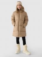 Пуховик для девочек зимний 4F DOWN JACKET F455 4FJWAW24TDJAF455-83S р.158 бежевый