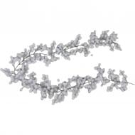 Декорация новогодняя гирлянда с белыми ягодами 120см