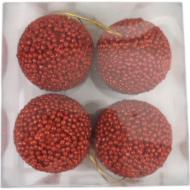 Набір іграшок кульки d 7 см (4шт.) червоний