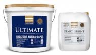 Краска интерьерная латексная водоэмульсионная Kolorit Ultimate база А мат белая 9л + Грунт Kolorit Start Grunt 5 л