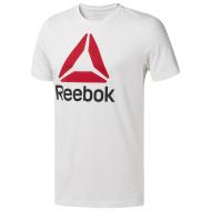 Футболка Reebok QQR- Reebok Stacked CW5367 р.L білий