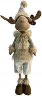 Декорация новогодняя стоящий лось бежевый 22х87 см AH251499