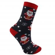 Шкарпетки махрові унісекс Premier Socks Новий рік Санта р. 22–24 сірий