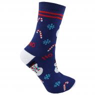 Носки махровые унисекс Premier Socks Новый год Ho Ho Snow р. 22–24 синий
